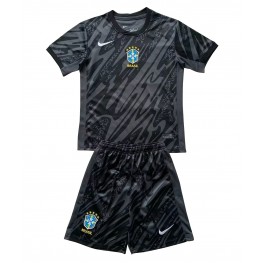 Brazilië Keeper Uit tenue Kids Copa America 2024 Korte Mouw (+ Korte broeken)